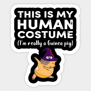 This My Human Costume I’m Really Guinea Pig Halloween (24) Sticker
